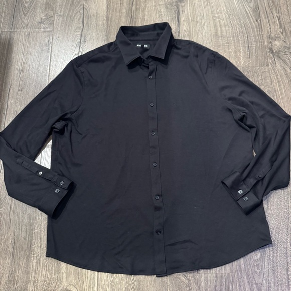 Express Black and Navy Patterned Casual Shirts long sleeve button down size XXL - Picture 3 of 9